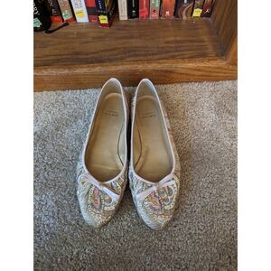 Stuart weitzman paisley pastel flats sz 7 euc